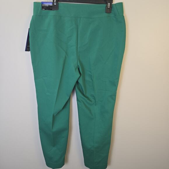 Investments Park Ave Fit Ankle Pants Elite Stretch Size 14 Green NWT Sec Support - Picture 6 of 9
